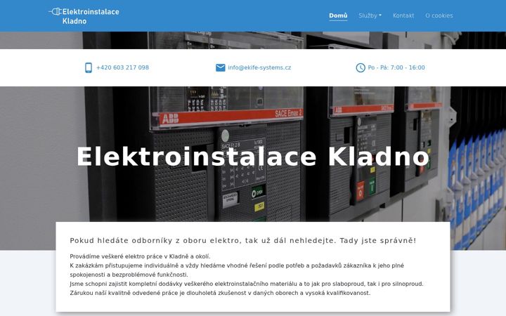 Screenshot di elektroinstalace-kladno.cz