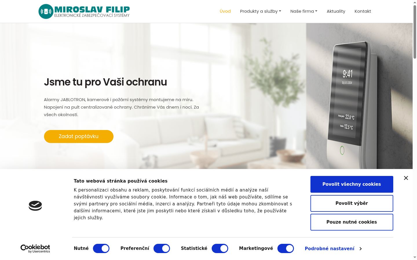 Sutikimo reklamjuostės, rodytos prieš bet kokią sąveiką, ekrano kopija