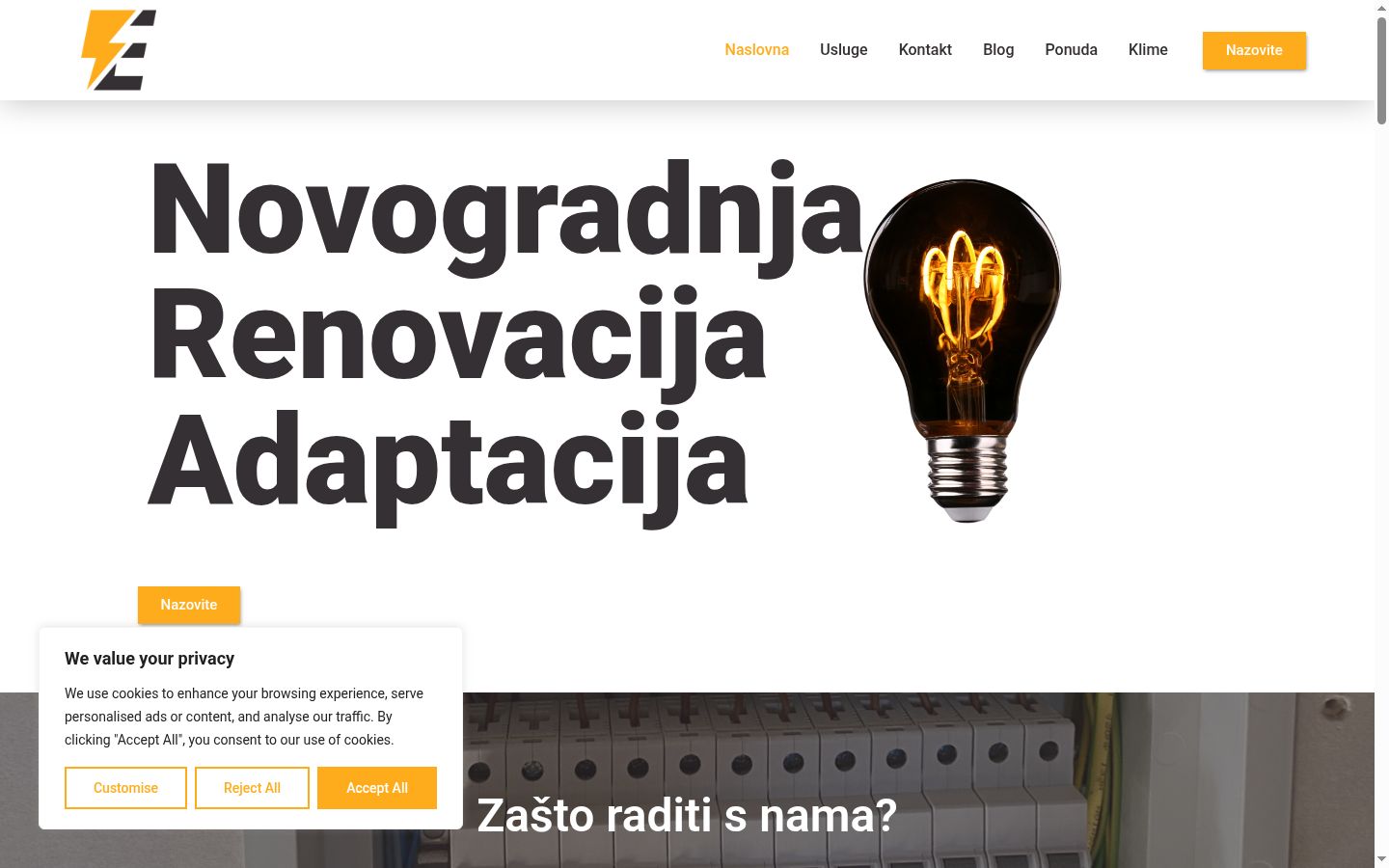 Snímka obrazovky banera súhlasu zobrazeného pred akoukoľvek interakciou