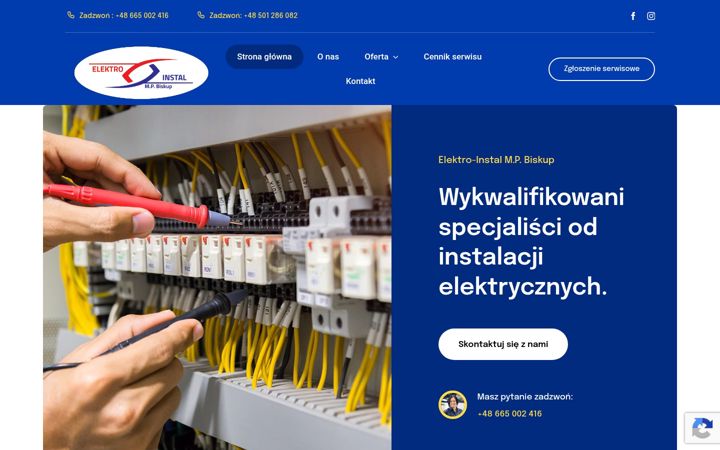 Screenshot του elektroinstalmpb.pl