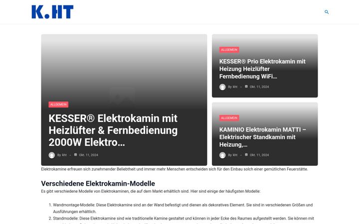 Екранна снимка на elektrokaminofen.de
