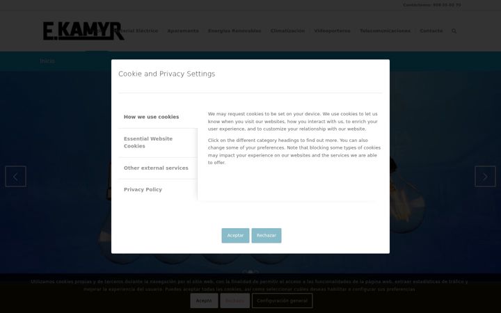 Screenshot of elektrokamyr.com