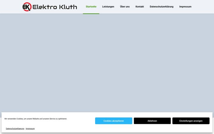 Екранна снимка на elektrokluth.de