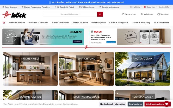 Screenshot of elektrokoeck.com