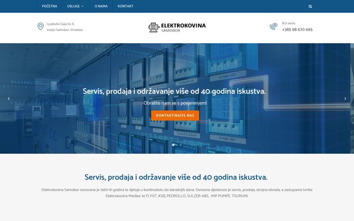 Screenshot of elektrokovina-samobor.com