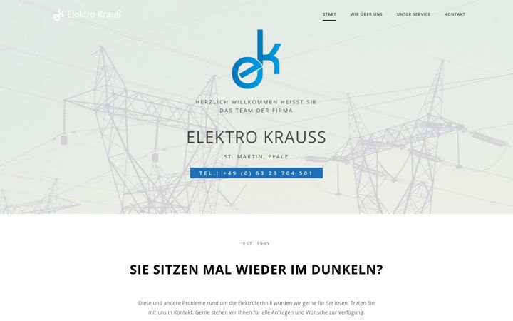 Captura de ecrã de elektrokrauss.de