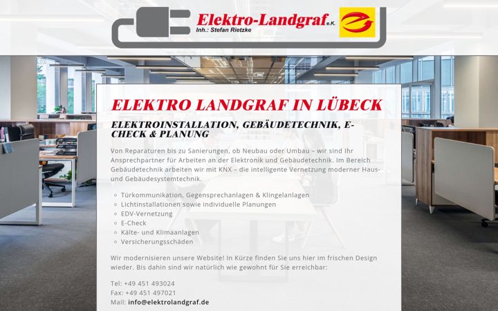 Captura de ecrã de elektrolandgraf.de
