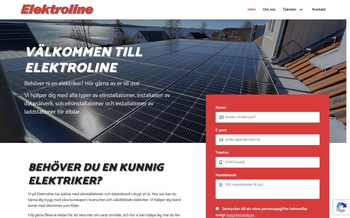 Screenshot of elektroline.se