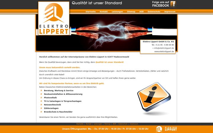 Screenshot of elektrolippert.com