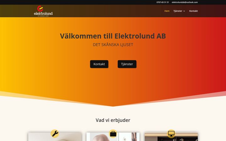Snímek obrazovky elektrolund.se