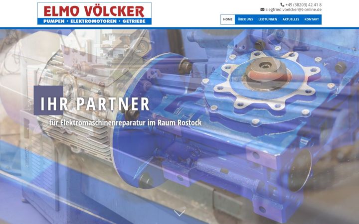 Captura de pantalla de elektromaschinenreparatur-voelcker.de