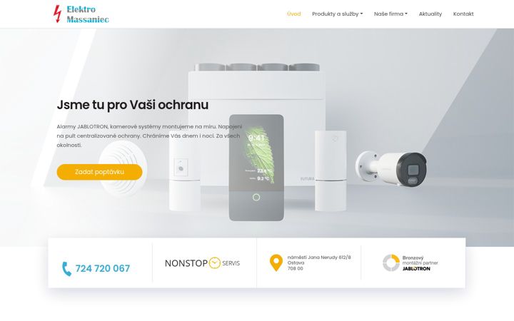Screenshot di elektromassaniec.cz