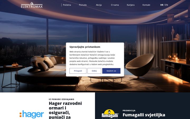 Skärmbild av elektromax.hr