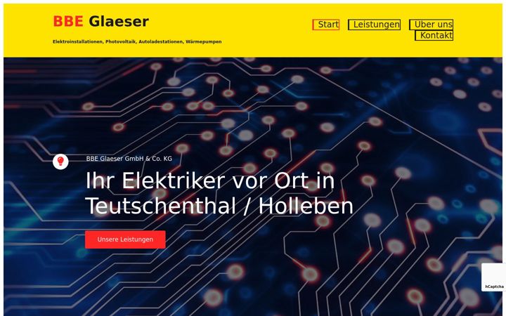 Posnetek zaslona elektromeister-glaeser.de