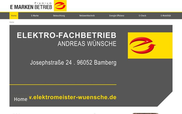 Screenshot of elektromeister-wuensche.de