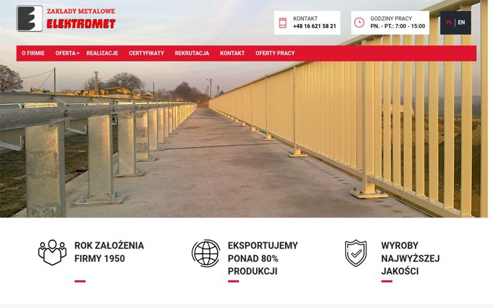 Screenshot του elektromet-jaroslaw.pl