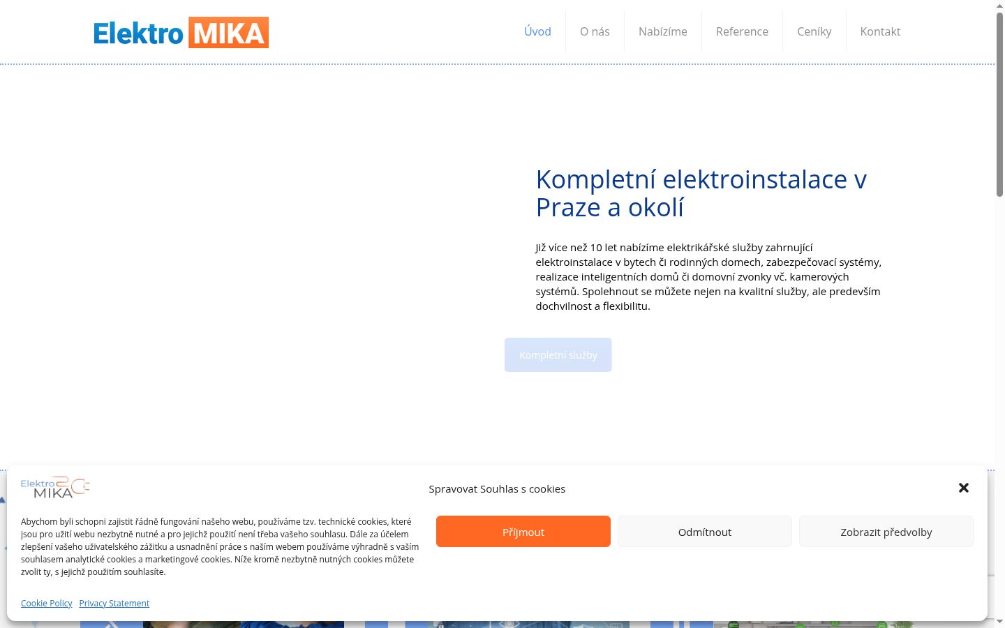 Snímek obrazovky baneru souhlasu zobrazeného před jakoukoli interakcí