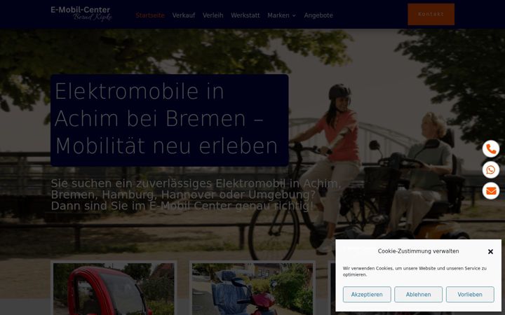 Captura de pantalla de elektromobile-bremen.de