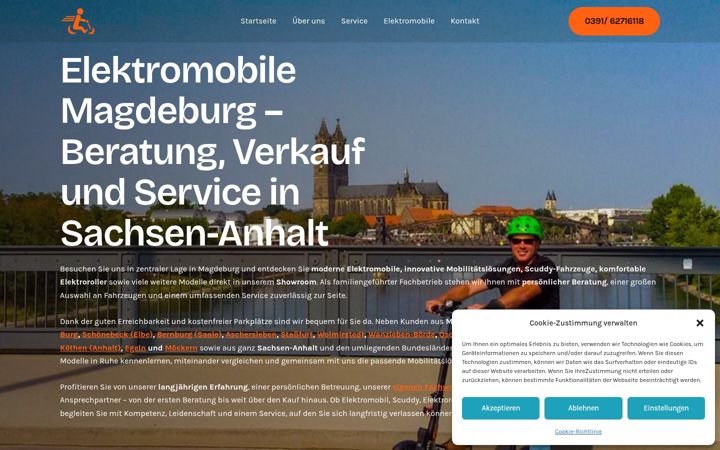 Екранна снимка на elektromobile-magdeburg.de
