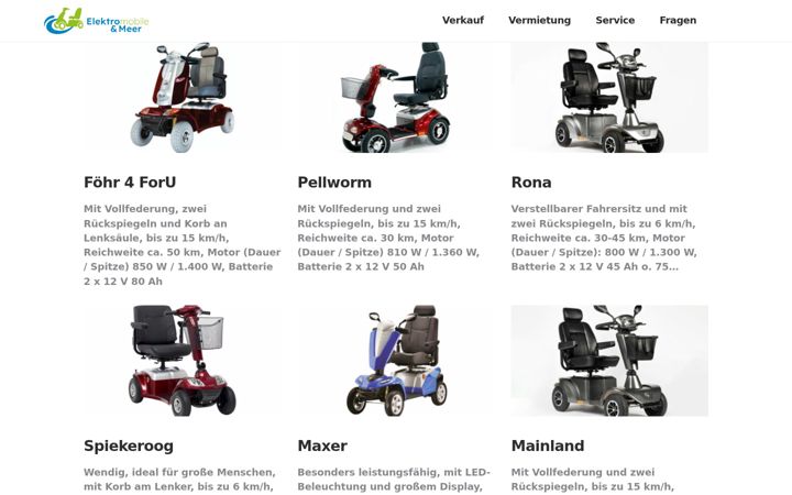 Екранна снимка на elektromobileundmeer.de