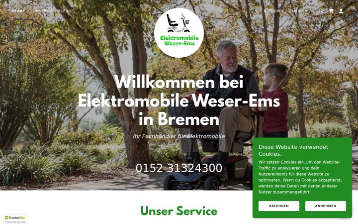 Екранна снимка на elektromobileweser-ems.de