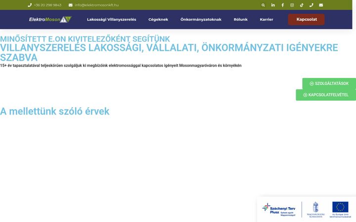 Snímek obrazovky elektromosonkft.hu