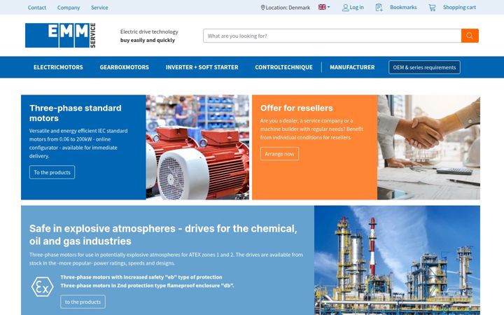 Екранна снимка на elektromotorenmarkt.de