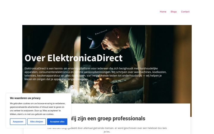 Ekrānuzņēmums no elektronicadirect.nl