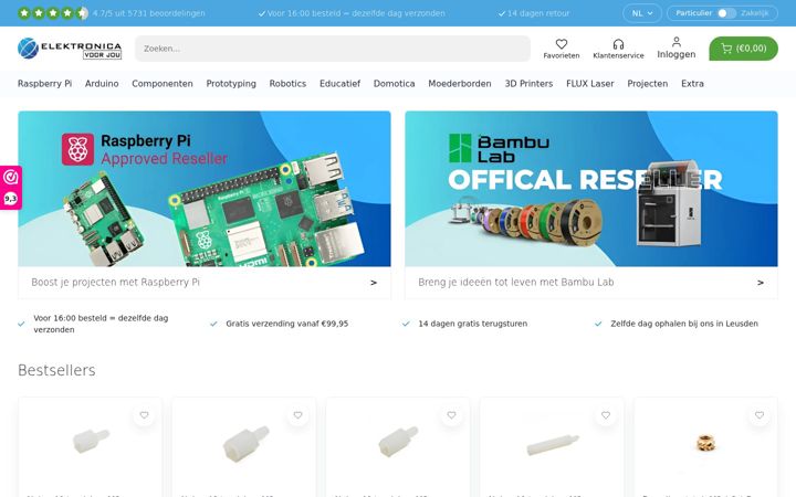 Ekrānuzņēmums no elektronicavoorjou.nl