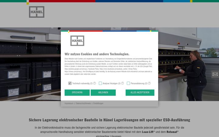 Screenshot του elektronik-lagerung.de