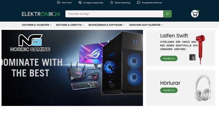 Snímek obrazovky elektronik24.se