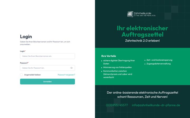 Screenshot του elektronischer-auftragszettel.de