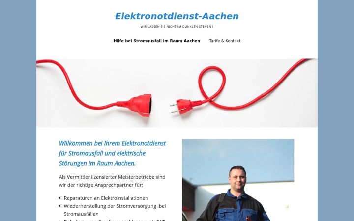 Screenshot του elektronotdienst-aachen.de