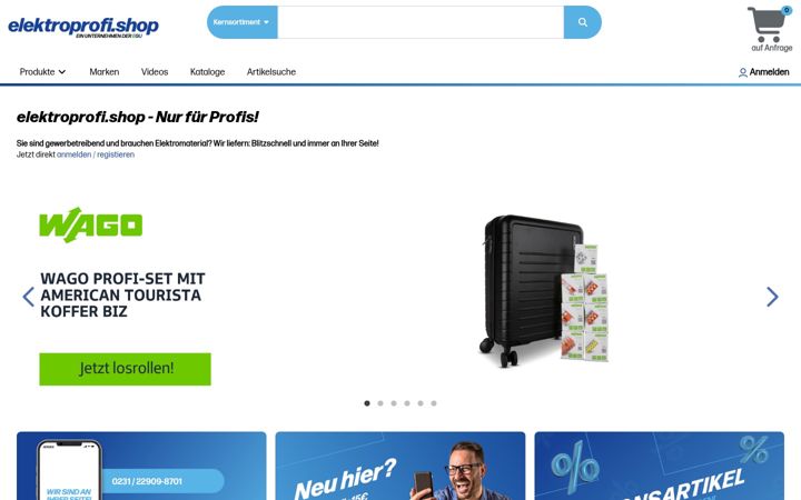 Zrzut ekranu elektroprofishop.de