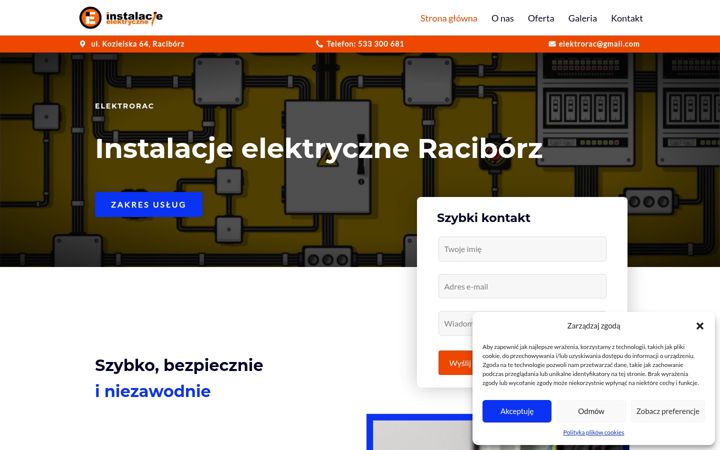Captura de ecrã de elektrorac.pl
