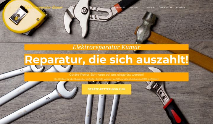 Screenshot of elektroreparaturkumar.at
