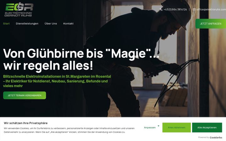 Screenshot of elektroruhs.com