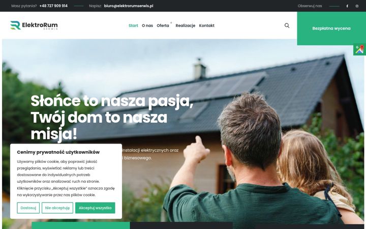 Captura de ecrã de elektrorumserwis.pl