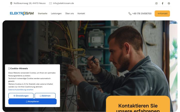 Screenshot ta' elektrosam.de