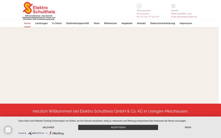 Screenshot ta' elektroschultheis.de