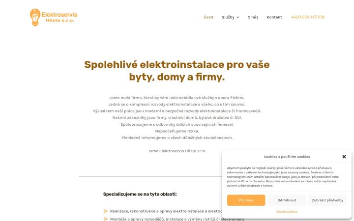Screenshot ta' elektroservis-ova.cz