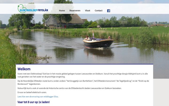 Ekrānuzņēmums no elektrosloepfryslan.nl
