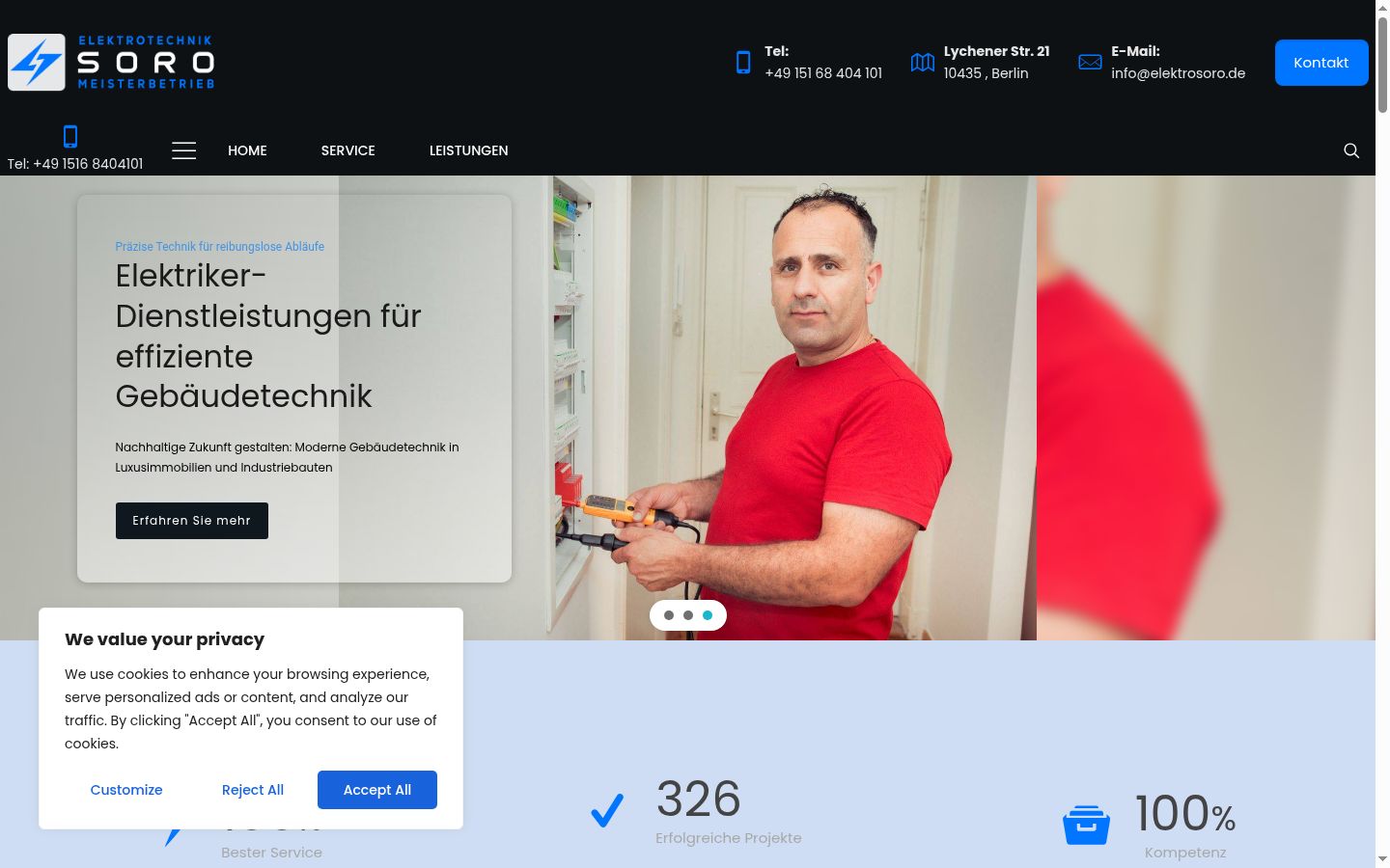 Screenshot tal-banner tal-kunsens muri qabel kwalunkwe interazzjoni