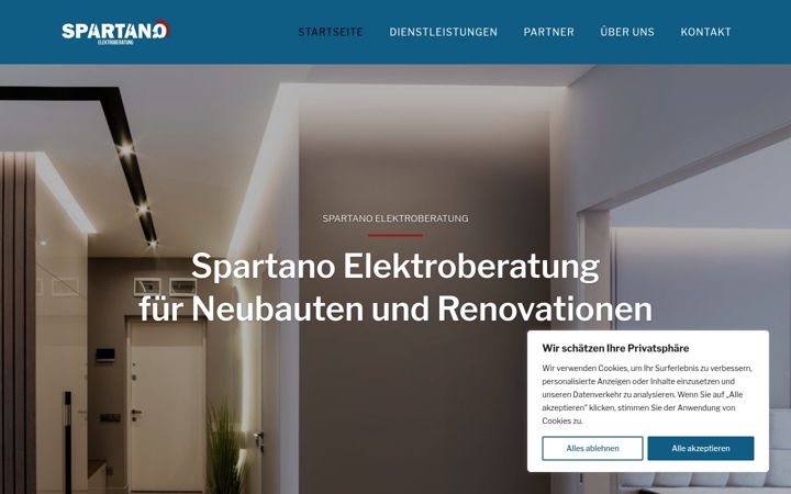 Snímek obrazovky elektrospartano.ch