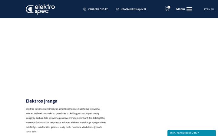 Snímek obrazovky elektrospec.lt