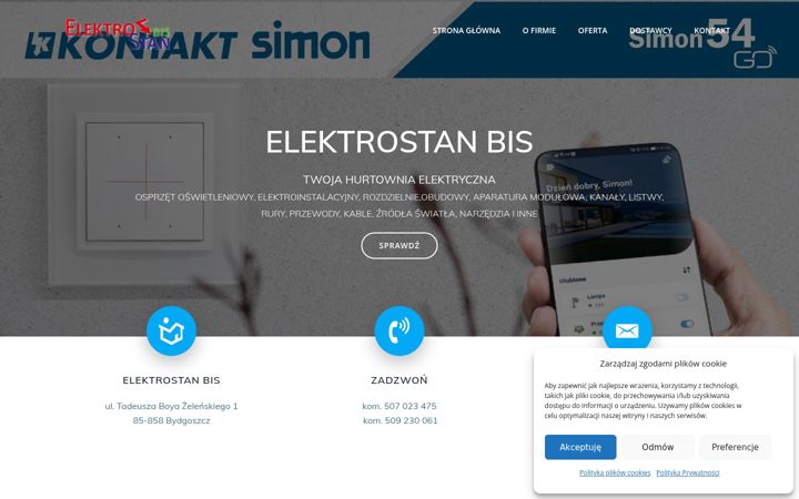 Captura de ecrã de elektrostanbis.pl