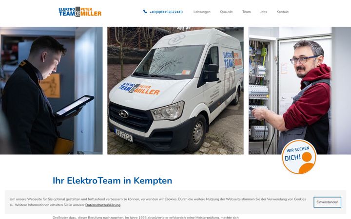 Screenshot ta' elektroteam.de