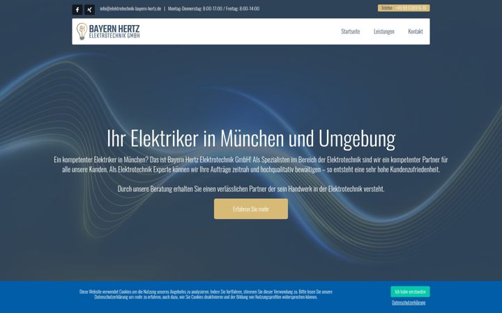 Screenshot di elektrotechnik-bayern-hertz.de