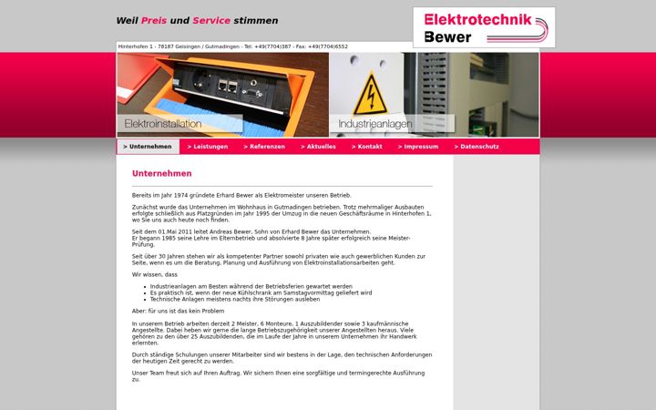 Screenshot di elektrotechnik-bewer.de
