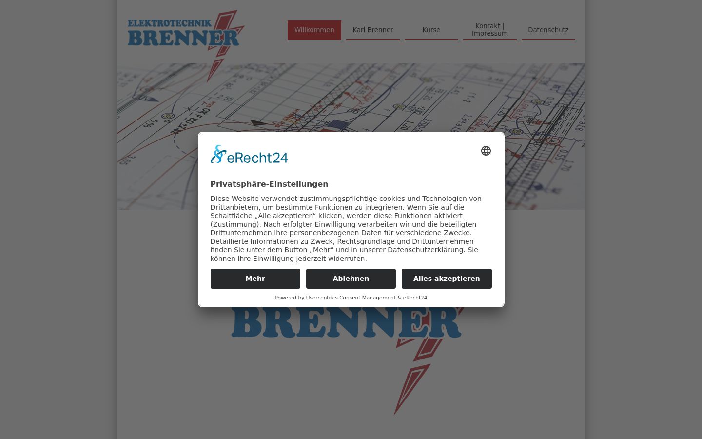 Screenshot del banner di consenso mostrato prima di qualsiasi interazione